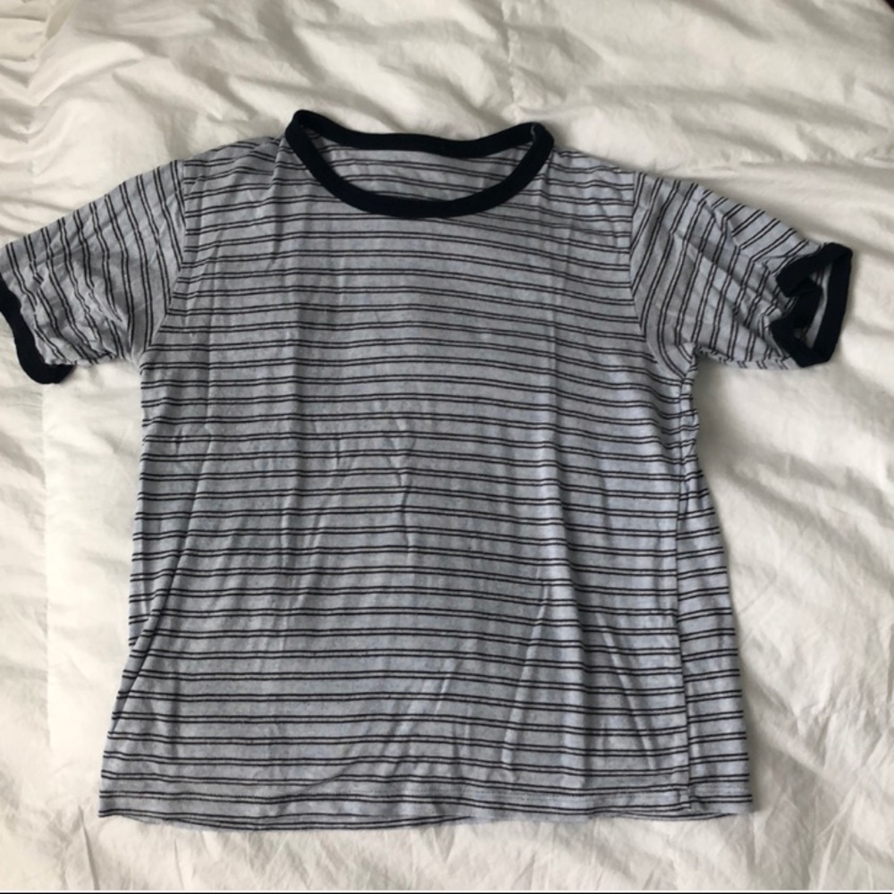 Brandy Melville Striped White Top